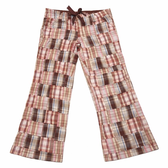Limited Too Other - Limited Too Girls Plaid Patchwork Pants 10.5 Shimmer Metallic Y2K Cottagecore